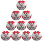 Preview: 10er Ballpaket / Ballset Erima Fußball Hybrid Training 2.0 rot/silber Gr. 5