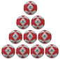 Preview: 10er Ballpaket / Ballset Erima Fußball Senzor Star Kinder-Trainingsball rot Gr. 3