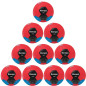 Preview: 10er Ballpaket / Ballset Kempa Mini Handball TIRO rot/kempablau Gr. 00