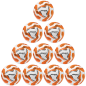 Preview: 10er Ballpaket / Ballset Uhlsport Fußball Resist Addglue Kunstrasen weiß/fluo orange/schwarz Gr. 4, 5