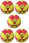 Preview: 5er Ballpaket Erima Hallenfußball Hybrid Indoor gelb/rot Gr. 4