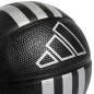 Mobile Preview: Adidas Basketball 3-Streifen Rubber schwarz/silber 3S Gr. 3 Seitenansicht neu