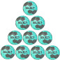 Preview: 10er Ballpaket / Ballset SELECT Handball Light Grippy EHF DB v24 hellblau/grau Gr. 00