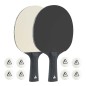 Preview: JOOLA Tischtennisschläger Set Black & White 2 Schläger, 8 Bälle