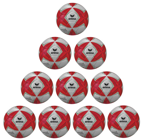 10er Ballpaket / Ballset Erima Fußball Senzor Star Kinder-Trainingsball rot Gr. 3