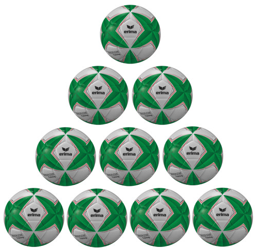 10er Ballpaket / Ballset Erima Fußball Senzor Star Training grün Gr. 4