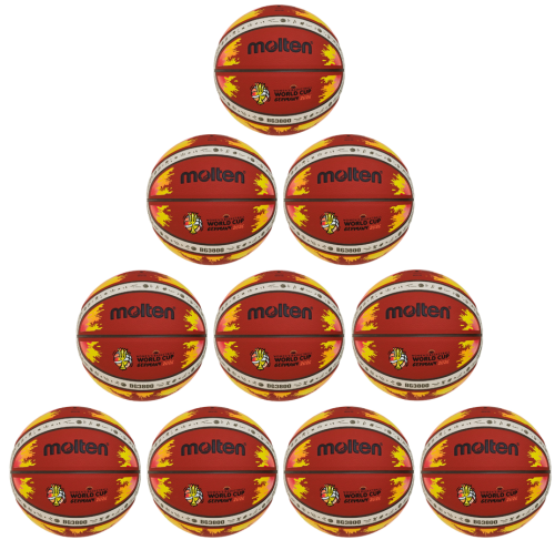 10er Ballpaket / Ballset Molten Basketball FIBA Women´s Basketball Word Cup 2026 B6G3800 Gr. 6