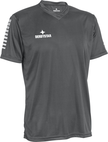 Derbystar Fußball Trikot Contra Kurzarm grau/weiß Gr. 116 - 3XL