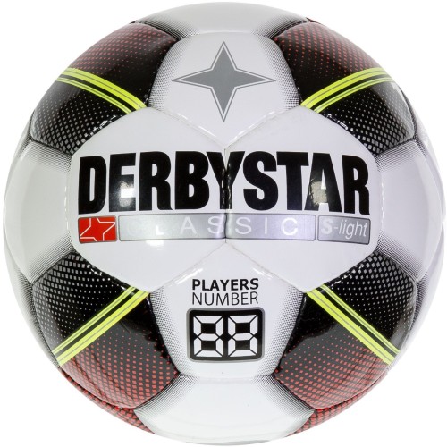 DERBYSTAR Fußball Classic S-Light weiß/rot/schwarz 4 x 3 Gr. 5