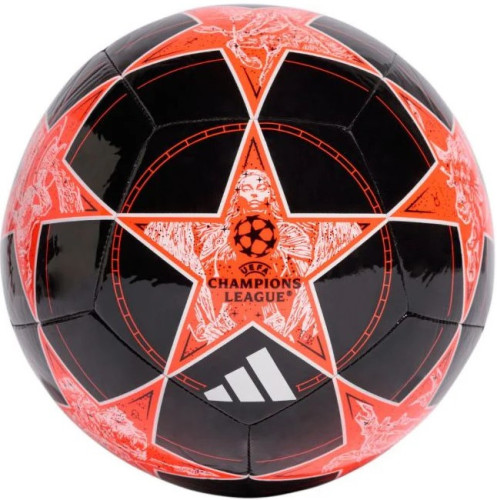 Adidas Fußball UCL 2025/2026 Club League Stage Ball rot/schwarz/weiß Gr. 5 Vorderseite
