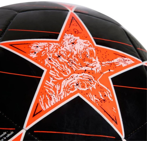 Adidas Fußball UCL 2025/2026 Club League Stage Ball rot/schwarz/weiß Gr. 5 Nahaufnahme 1