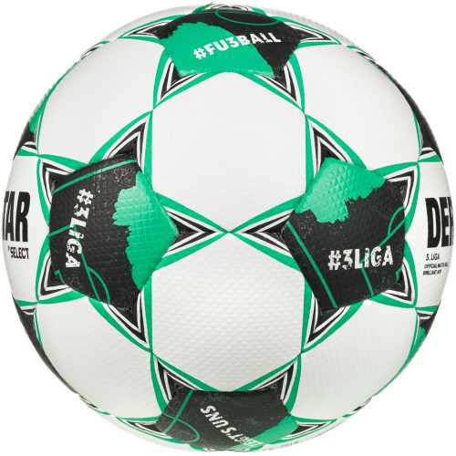 Preview: DERBYSTAR Fußball BRILLANT APS 3. Liga Spielball 2026/27 weiß/schwarz/grün Gr. 5