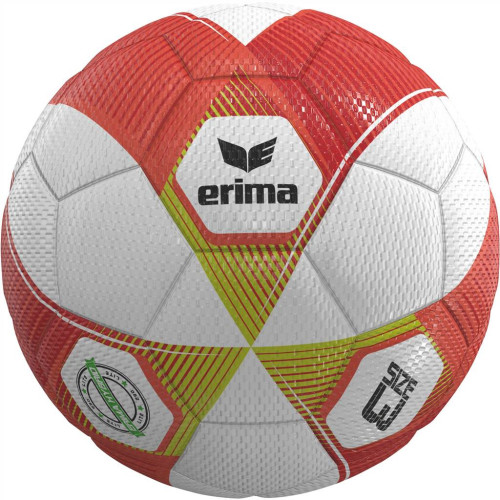 Preview: 10er Ballpaket / Ballset Erima Fußball Hybrid Lite 290g fiery-coral/lime Gr. 3