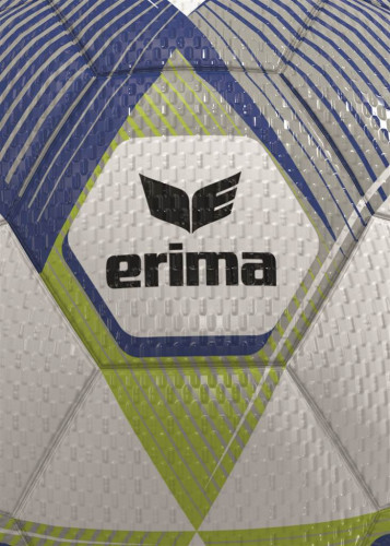 Preview: 10er Ballpaket / Ballset Erima Fußball Hybrid Training 2.0 metallic blue/silver/lime Gr. 5