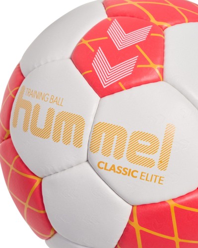 Hummel Classic Elite Handball Training weiß/rot Gr. 1, 2, 3 Nahaufnahme