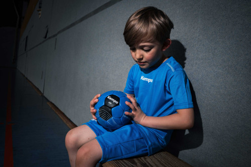 Preview: 10er Ballpaket / Ballset Kempa Handball LEO kempablau/schwarz Gr. 0, 1, 2, 3