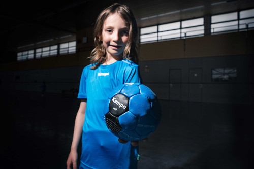 Preview: 10er Ballpaket / Ballset Kempa Handball LEO kempablau/schwarz Gr. 0, 1, 2, 3