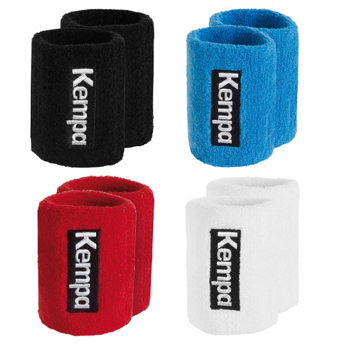 Kempa Schweißbänder (1 Paar) schwarz, rot, weiß oder blau