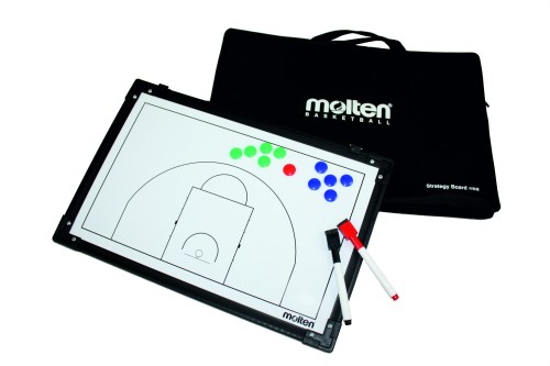 Molten Taktikboard für Basketball mit Tasche - magnetisch