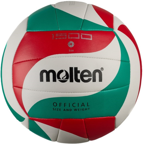 Molten Volleyball V4M1500, weiß/grün/rot, Gr. 4 Vorderseite