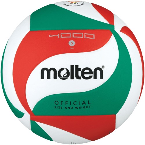 Molten Volleyball V5M4000-DE DVV weiß/grün/rot Gr. 5