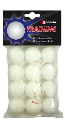 Sponeta Tischtennisbälle Trainingsbälle, weiß, 12 Stück