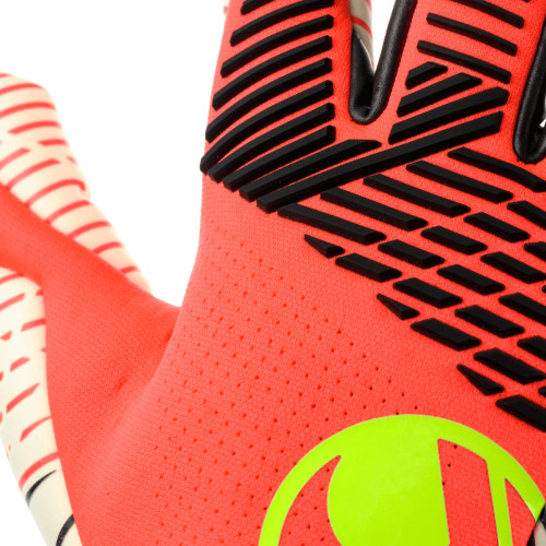 Preview: Uhlsport Torwarthandschuhe FM ZNE Ultragrip HN fluo rot/weiß/fluo gelb Gr. 7 - 12