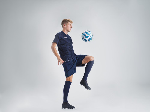 Preview: Uhlsport Fußball Fairtrade Top Training Addglue weiß/schwarz/fluo blau Gr. 3, 4, 5