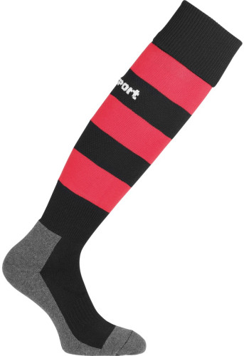 Uhlsport Team Pro Essential Stripe Stutzenstrumpf schwarz/rot Gr. 28 - 47