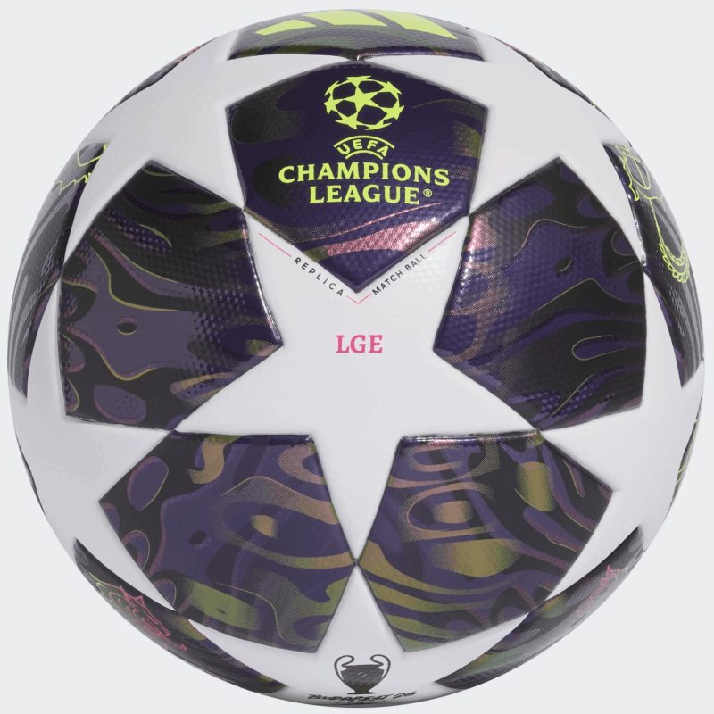 Adidas Fußball UCL UEFA Champions League Final League dark purple/white/solar yellow Gr. 5