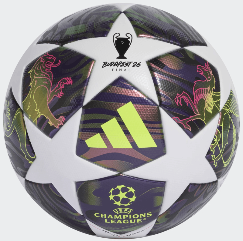 Adidas Fußball UCL UEFA Champions League Final League dark purple/white/solar yellow Gr. 5