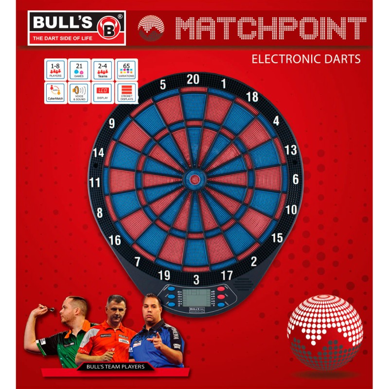 Elektronische Dartscheibe BULL'S Matchpoint inkl. 6 Darts