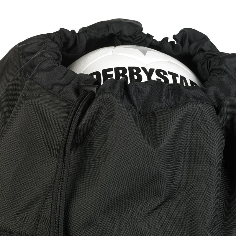 DERBYSTAR Ballsack für bis zu 12 Bälle Nahaufnahme Verschluss