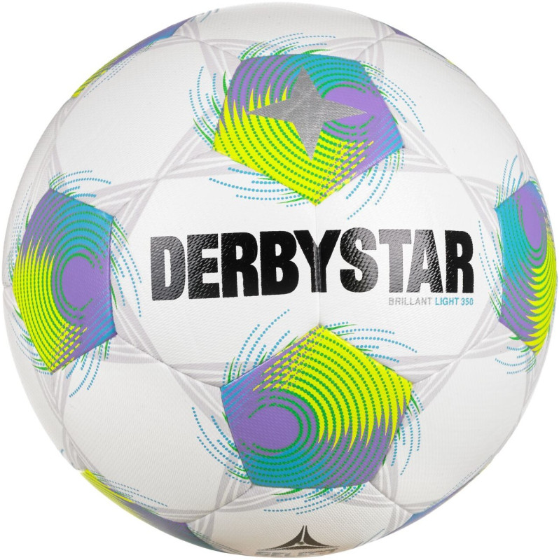DERBYSTAR Fußball Brillant Light 350g Trainingsball v26 weiß/grün/lila Gr. 4, 5 Rückseite