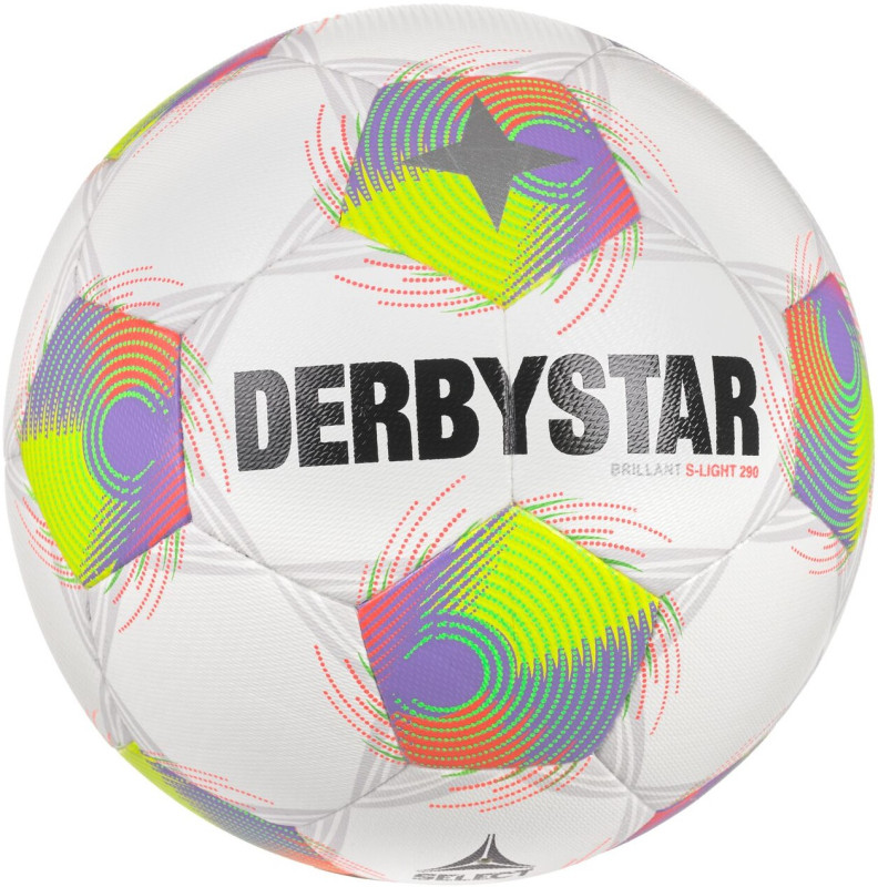 DERBYSTAR Fußball Brillant S-Light 290g Trainingsball v26 weiß/grün/lila Gr. 3, 4, 5 Rückseite