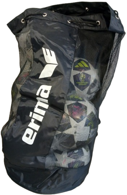 Erima Ballsack mit Sportbedarf Mennigen Branding + Schultergurt für bis zu 12 Bälle