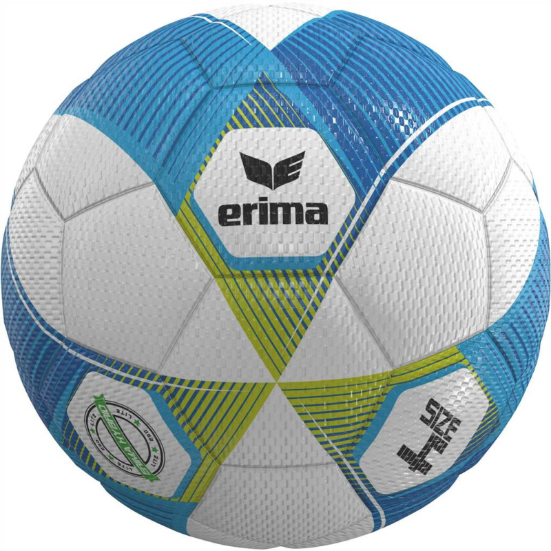 10er Ballpaket / Ballset Erima Fußball Hybrid Lite 290g curacao/lime Gr. 4