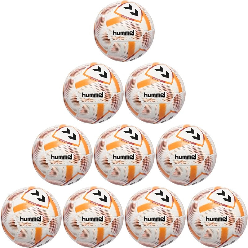 10er Ballpaket / Ballset Hummel Fußball hmlAEROFLY Light 290g weiß/orange Gr. 4