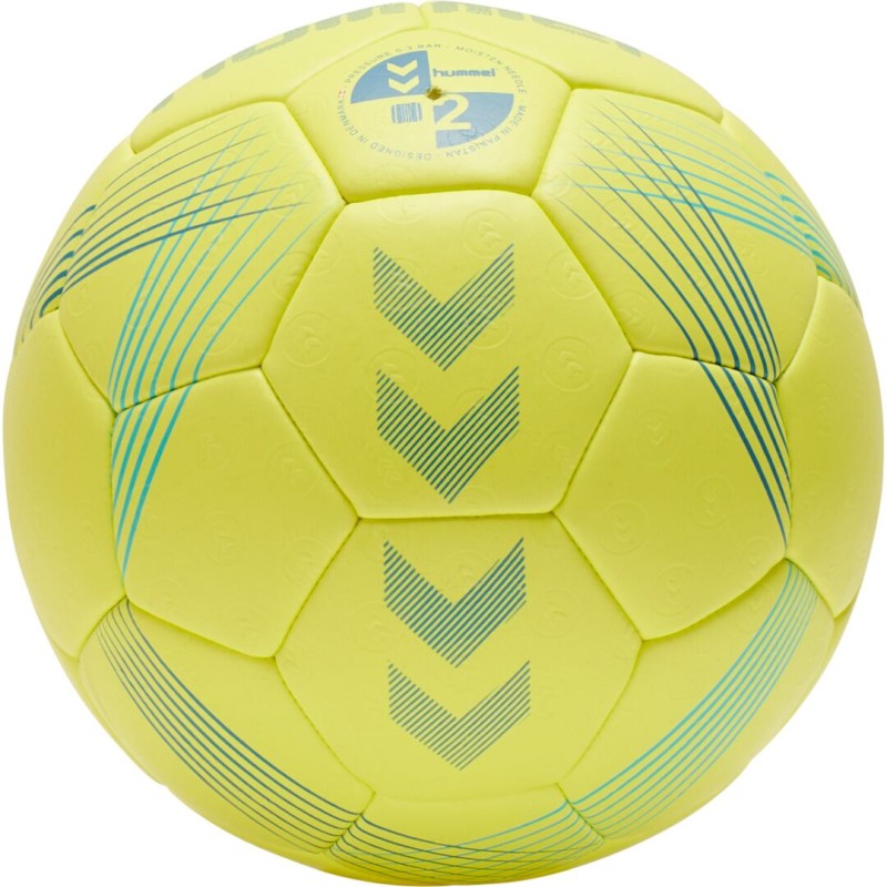 Hummel Handball Wettspielball Storm Pro High Performance Hybrid gelb/blau Rückansicht