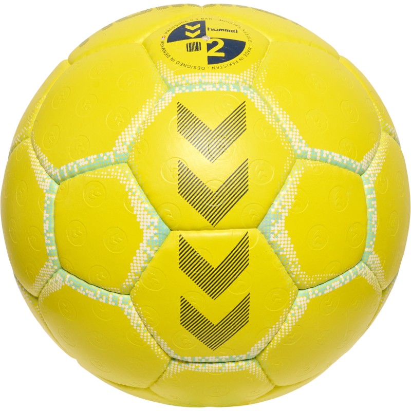 Hummel Handball Trainings- und Wettspielball Premier gelb/weiß/blau Gr. 1, 2, 3 Rückseite