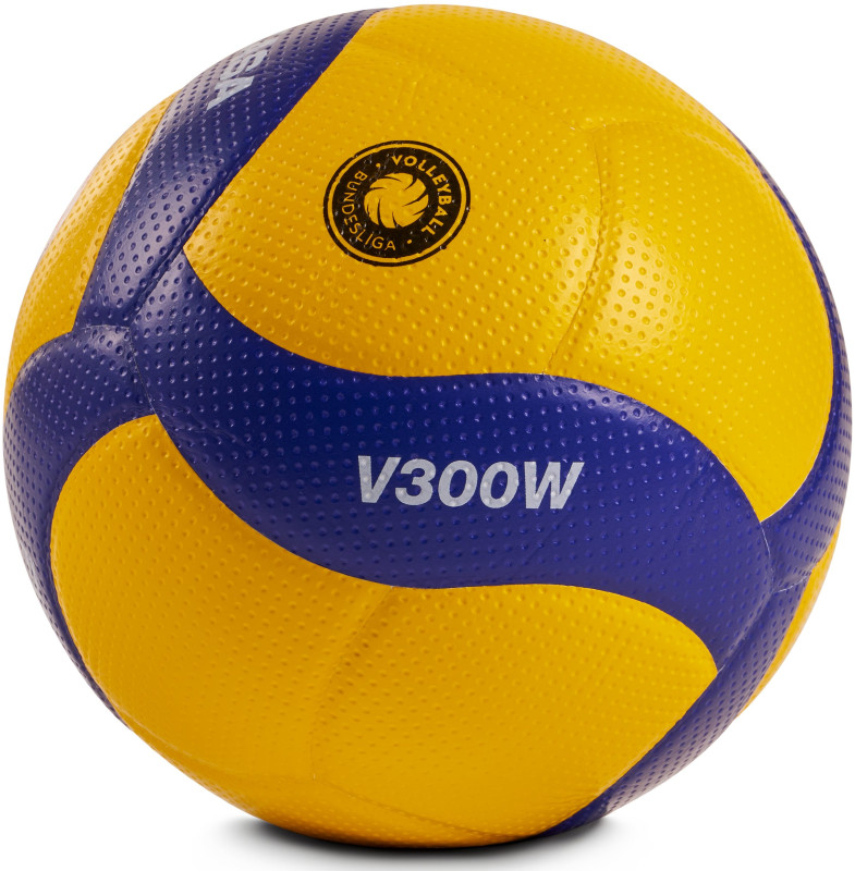 Mikasa Volleyball V300W-DVV1 Bundesliga gelb/blau Gr. 5