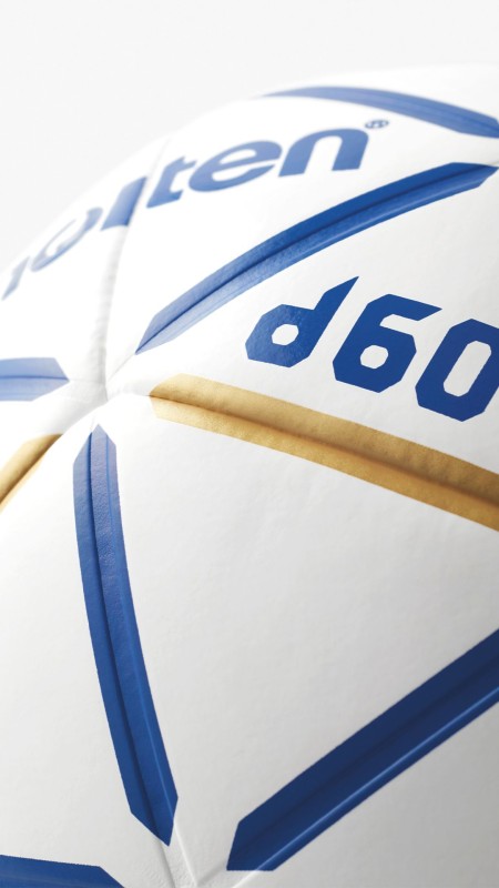 Molten Handball d60 für Wettkampf und Training, Resin-Free Harzfrei Größe 1, 2, 3 Nahaufnahme