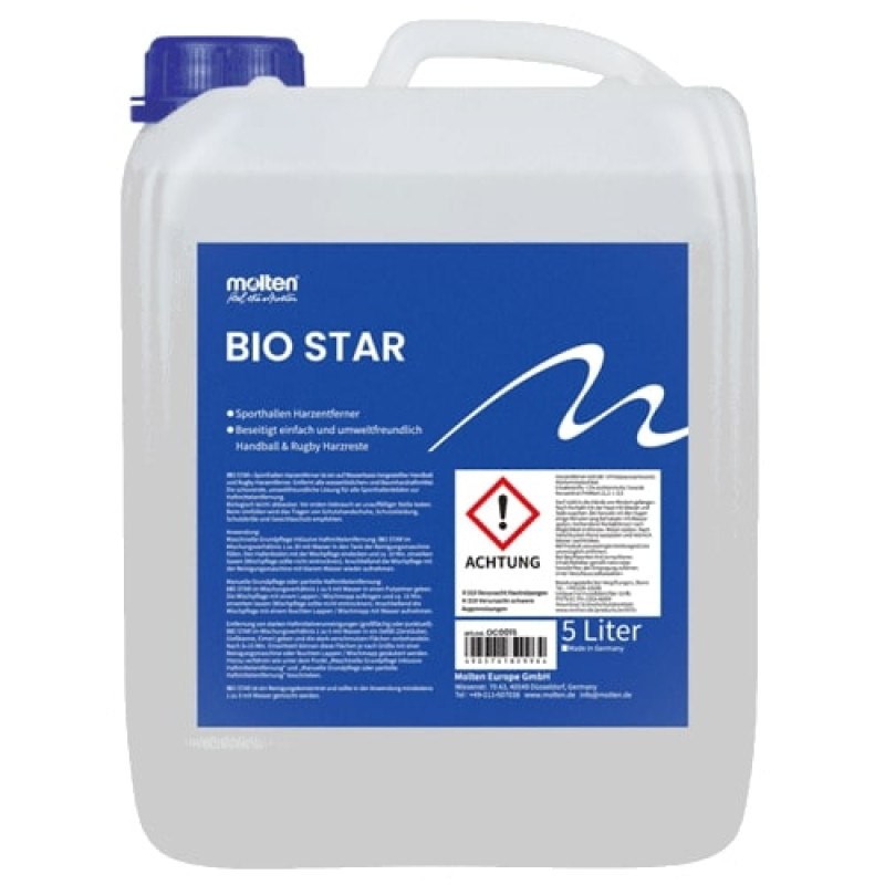 Molten Sporthallen-Harzentferner für Handballharze Bio-Star Konzentrat 5 Liter neu Molten Sporthallen-Harzentferner für Handballharze Bio-Star Konzentrat 5 Liter neu