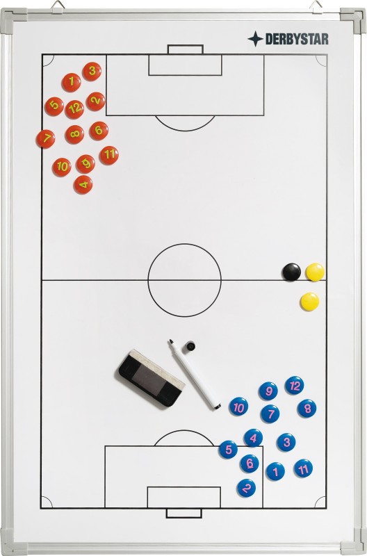 DERBYSTAR Taktikboard für Fußball aus Alu, 45cm x 30cm magnetisch