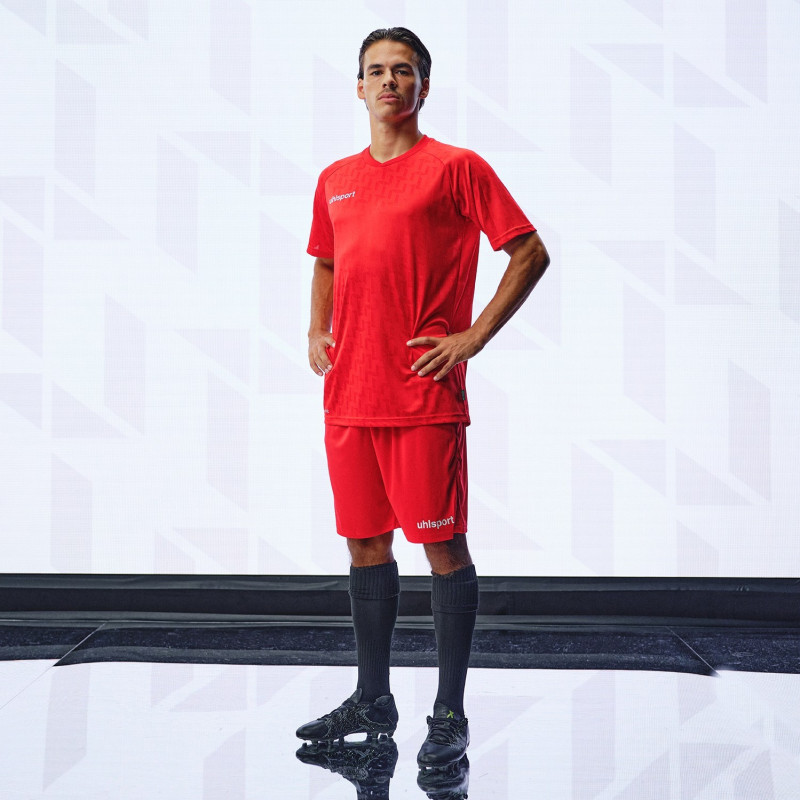 Uhlsport Fußball Trikot + Hose Division 28 Kurzarm rot Gr. 116 - 3XL