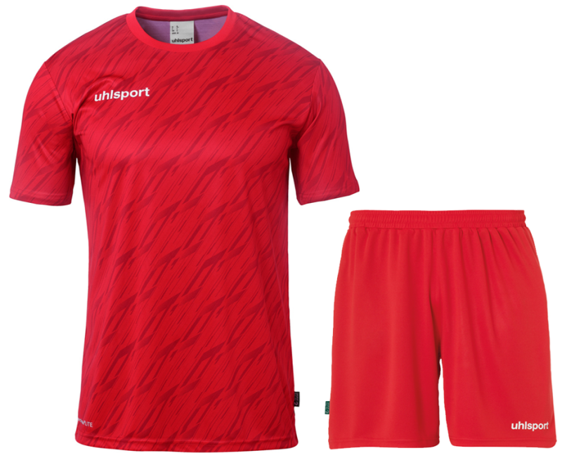 Uhlsport Fußball Trikot + Hose Progressive 28 Kurzarm rot Gr. 116 - 3XL