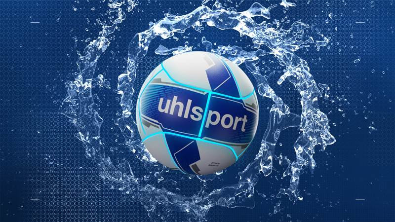 Uhlsport Fußball Attack Addglue weiß/royal/blau Gr. 4, 5