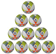 10er Ballpaket / Ballset Erima Fußball Hybrid Lite 350g new royal/fiery-coral Gr. 5