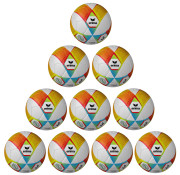 10er Ballpaket / Ballset Erima Fußball Hybrid Lite 350g red/curacao Gr. 4