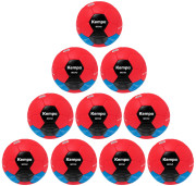 10er Ballpaket / Ballset Kempa Handball Gecko rot/kempablau Gr. 0, 1, 2, 3